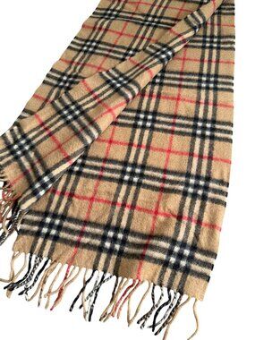 BURBERRYS Vintage Cashmere Plaid Blend Scarf